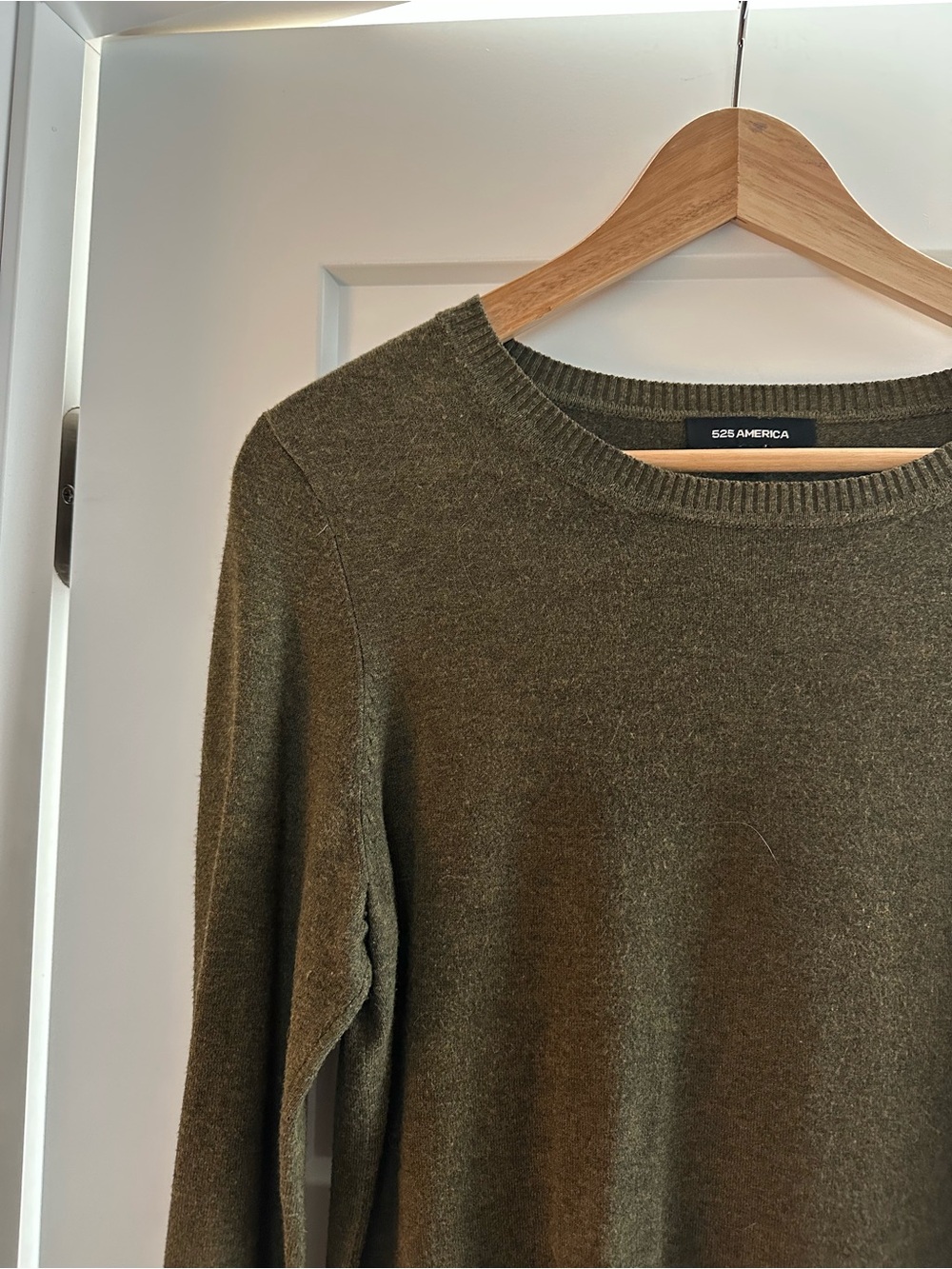 525 America Olive Crewneck Pullover Sweater